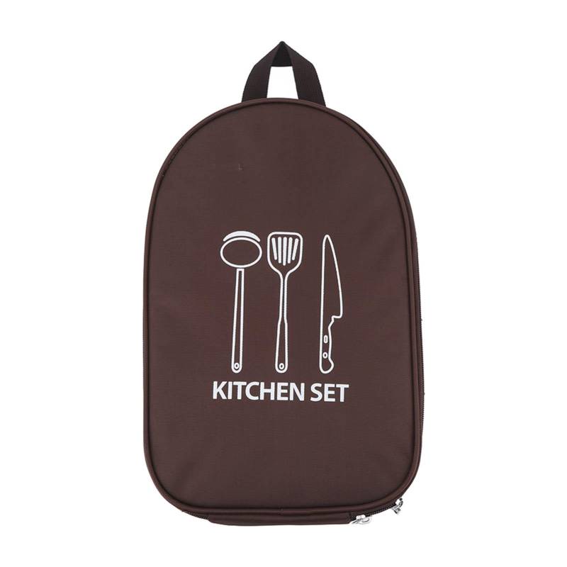 Camping Utensilientasche Canvas Kochgeschirr Messer Aufbewahrungstasche Tragbare Werkzeuge Reisetasche für Outdoor BBQ von Joom DACH