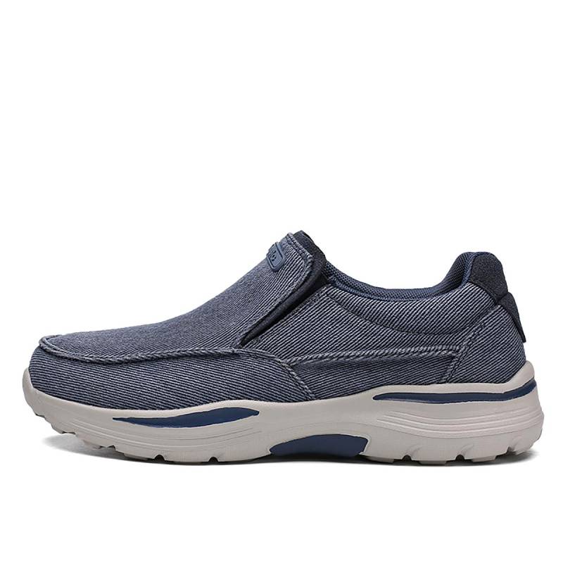 Canvas Schuhe Herren Klassische Halbschuhe Herren Freizeitschuhe Atmungsaktive Wanderschuhe Flache Herren Schuhe Sneakers 42 blau von Joom DACH