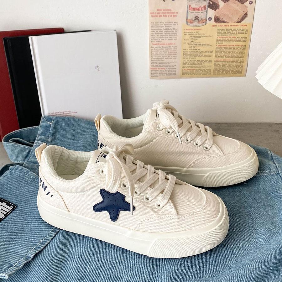 Canvas Schuhe für Damen Frühling und Herbst Neue Student Laufschuhe Freizeitschuhe Boardschuhe Sport 40 von Joom DACH