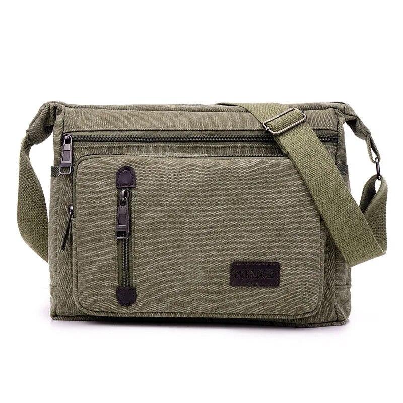 Canvas Umhängetasche Flasche Männer Frauen Casual einfache Mode Retro Crossbody Cross Square Multi Layered von Joom DACH