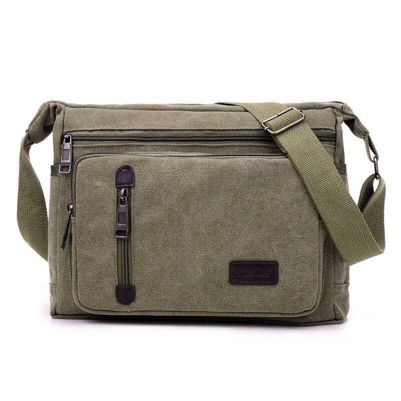 Canvas Umhängetasche Flasche Männer Frauen Casual einfache Mode Retro Crossbody Cross Square Multi Layered von Joom DACH