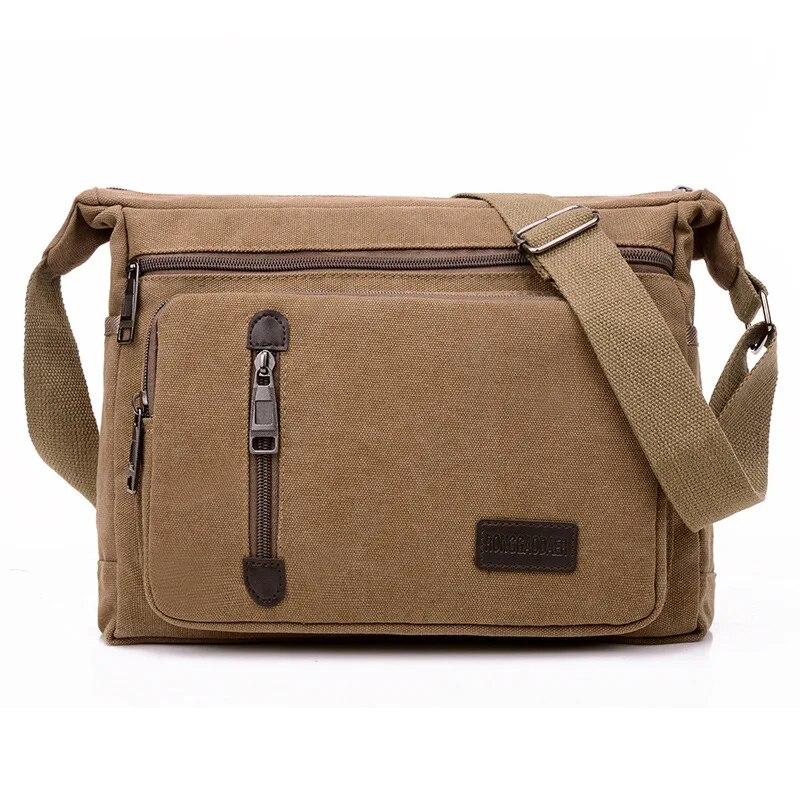 Canvas Umhängetasche Flasche Männer Frauen Casual einfache Mode Retro Crossbody Cross Square Multi Layered von Joom DACH