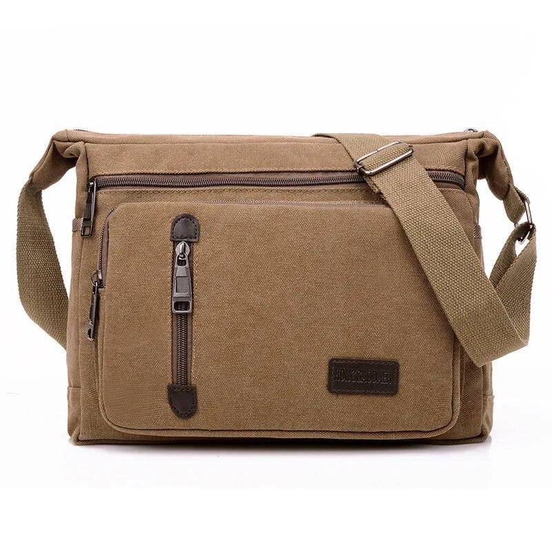 Canvas Umhängetasche Flasche Männer Frauen Casual einfache Mode Retro Crossbody Cross Square Multi Layered von Joom DACH