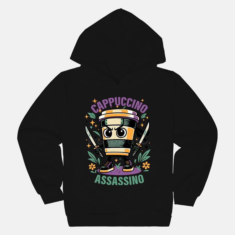 Cappuccino Assassin Kinderkleidung Mode Lässige Hoodies Italienischer Brainrot Lustiges Geschenk für Baby Mädchen Junge Neue Sweatshirts Outfits 140 von Joom DACH