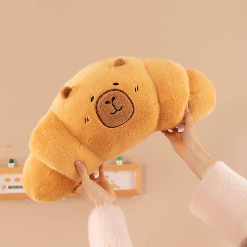 Capybara Croissant Baguette Plüschtier – Langes Körperkissen aus der Creative Baking Serie 69cm 1.1kg von Joom DACH