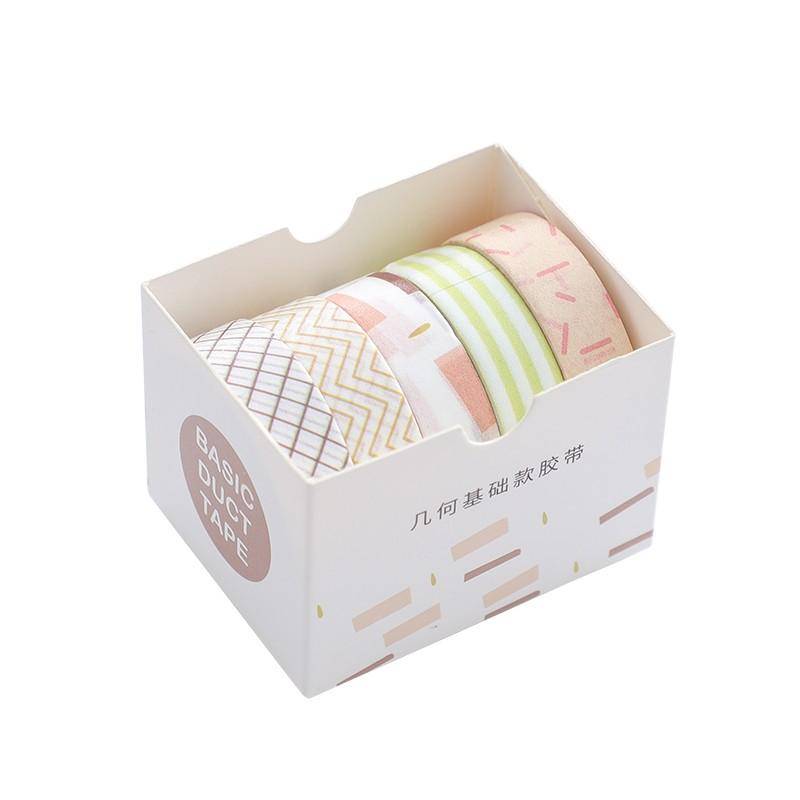 Card Lover 5 Rollen Basic Series Journal Buntes Washi Tape Scrapbooking Morandi Color Masking Tape Journaling Material A von Joom DACH