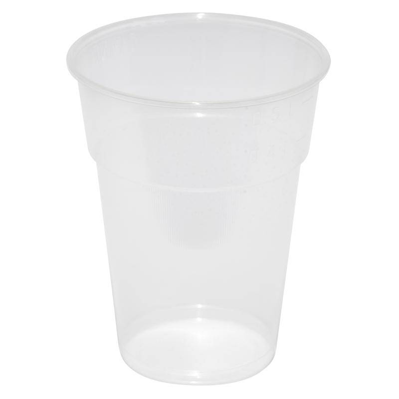Caroline Pint Becher (Packung mit 12) 500ml transparente weiße von Joom DACH