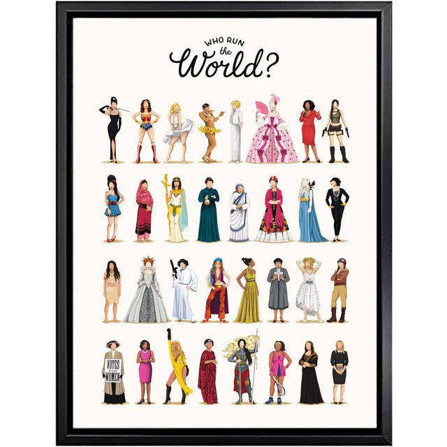 Cartoon Anime Charaktere Poster und Drucke Zukunft ist weiblich Leinwand Malerei Girlboss Geschenk Wand feministische Kunst Bilder Home Decor 21*30cm von Joom DACH