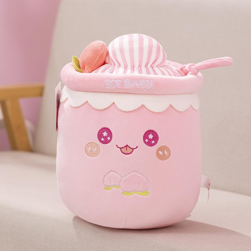 Cartoon Boba Frucht Bubble Tea Rucksack Anhänger Plüschtier Stofftier Eis Milchtee Niedliches Essen Weiche Spielzeuge Deko Mädchen Jungen Geschenk 10cm Pendant von Joom DACH