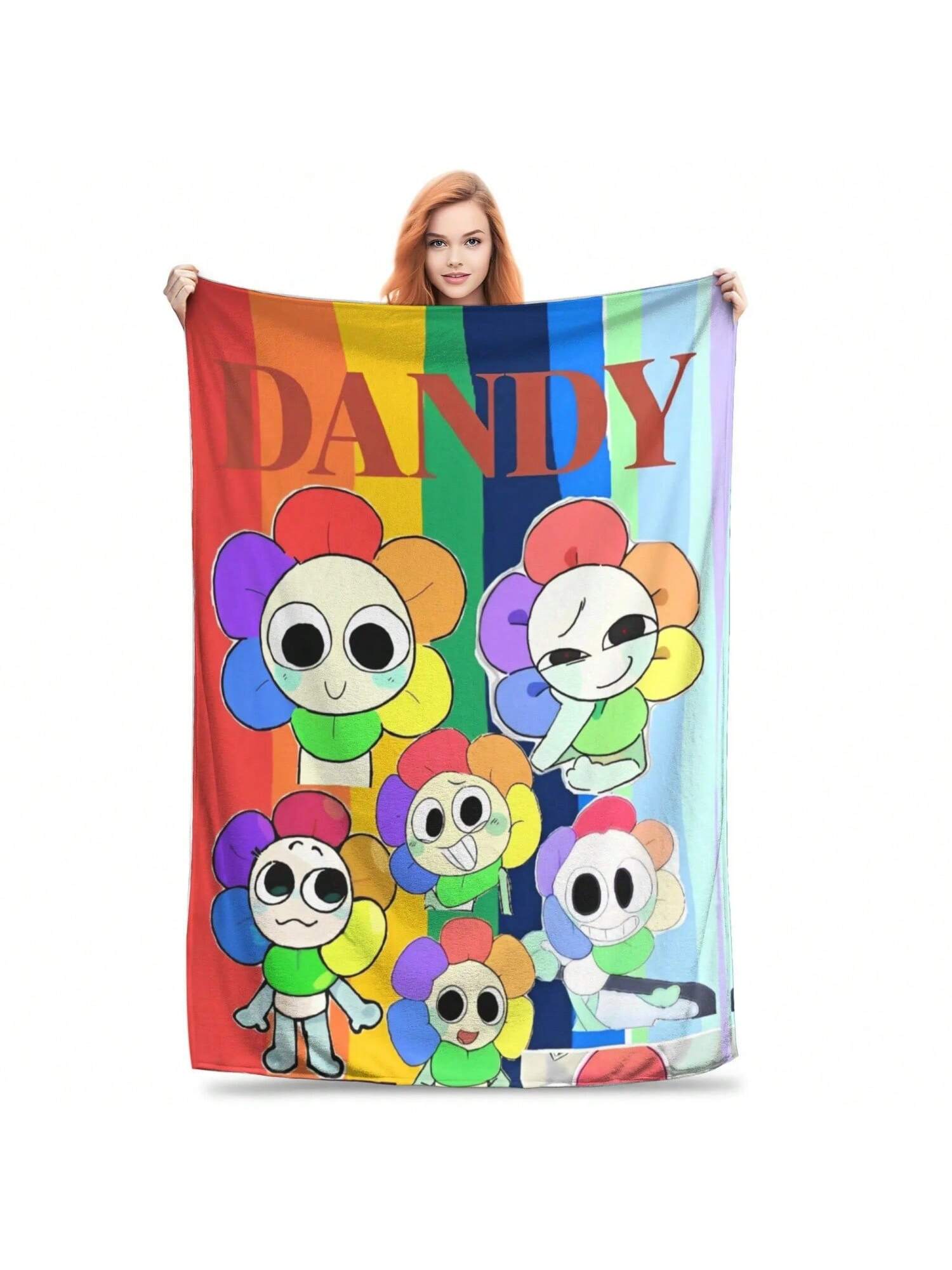 Cartoon Dandys World Decken Fleece Weiche Überwurfdecke für Bettwäsche Couch Schlafzimmer Steppdecke 100X150CM graue von Joom DACH