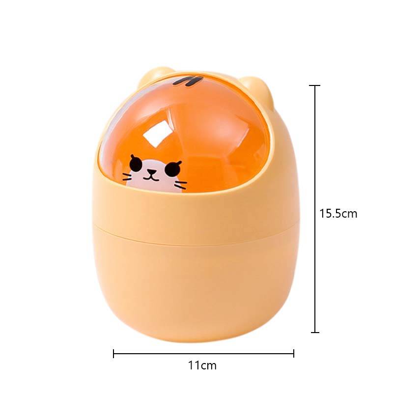 Cartoon Desktop Mülleimer Kunststoff Mülleimer Haushalt Altpapier Eimer Kreative Müll Kann Multifunktions Lagerung Organizer gelb von Joom DACH