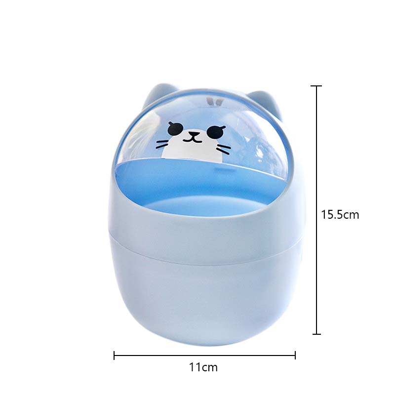 Cartoon Desktop Mülleimer Kunststoff Mülleimer Haushalt Altpapier Eimer Kreative Müll Kann Multifunktions Lagerung Organizer blau von Joom DACH