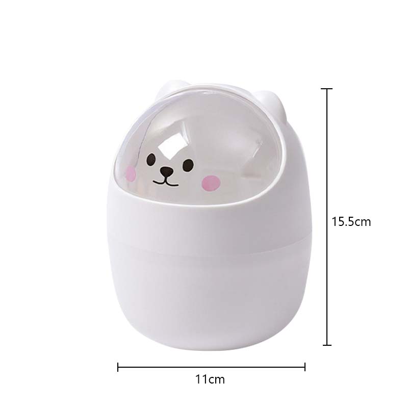 Cartoon Desktop Mülleimer Kunststoff Mülleimer Haushalt Altpapier Eimer Kreative Müll Kann Multifunktions Lagerung Organizer weiß von Joom DACH