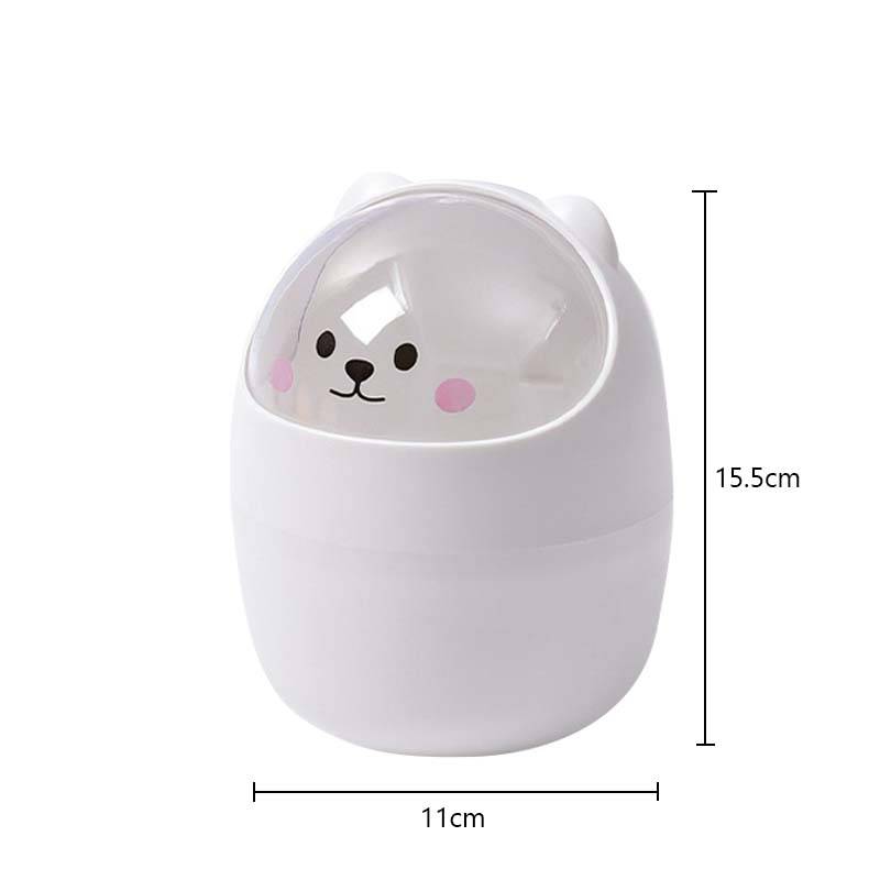 Cartoon Desktop Mülleimer Kunststoff Mülleimer Haushalt Altpapier Eimer Kreative Müll Kann Multifunktions Lagerung Organizer weiß von Joom DACH