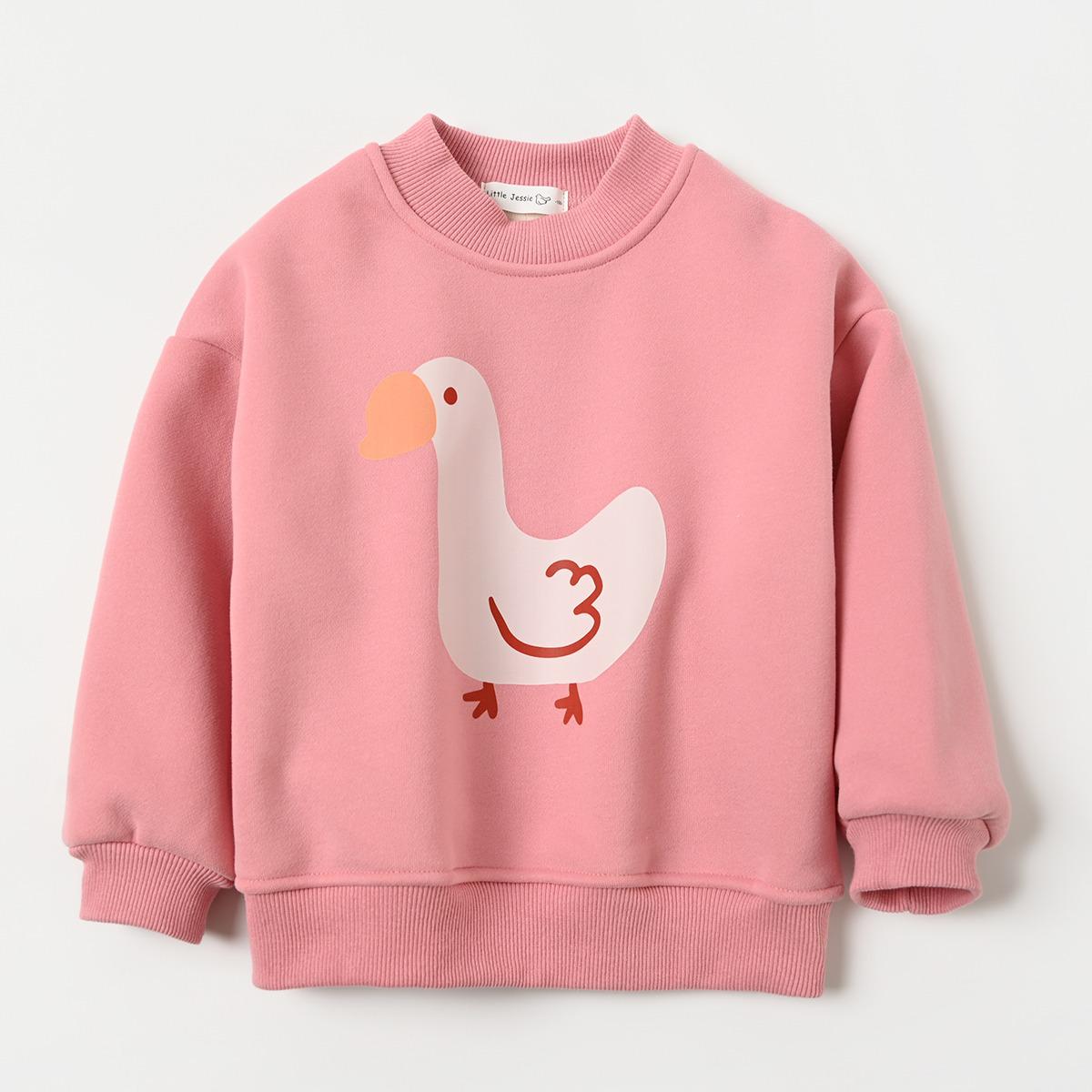 Cartoon-Fleece-Pullover für Kinder - Warmes Herbst-/Winter-Sweatshirt für Jungen und Mädchen, kleine/mittlere Größen 110cm von Joom DACH