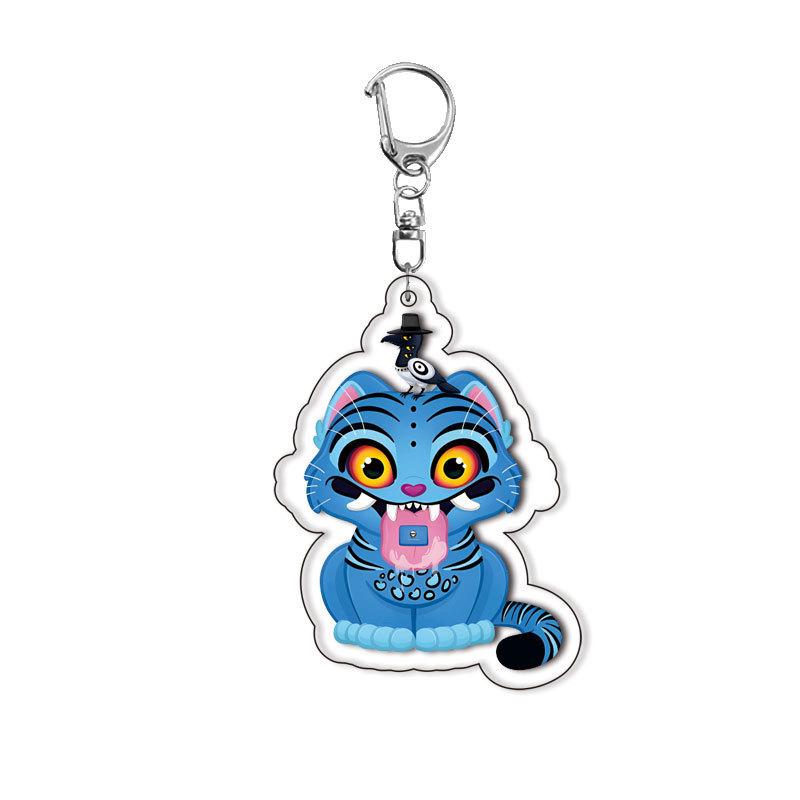 Cartoon Huntrix Saja Jungen Derpy Tiger Acryl Schlüsselanhänger Ring Doppelseitiger Schlüsselanhänger Schmuck K-Pop Dämonenjäger Fan Liebe Geschenke von Joom DACH
