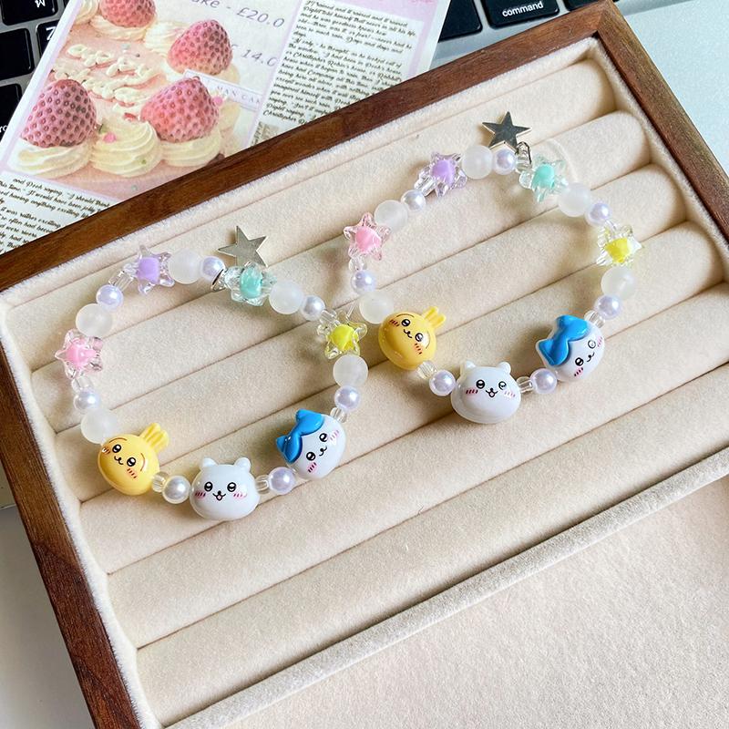 Cartoon Kawaii Chiikawa Usagi Kopf Armband Nischen Design Hachiware Armband Zubehör Mädchen Geschenke von Joom DACH