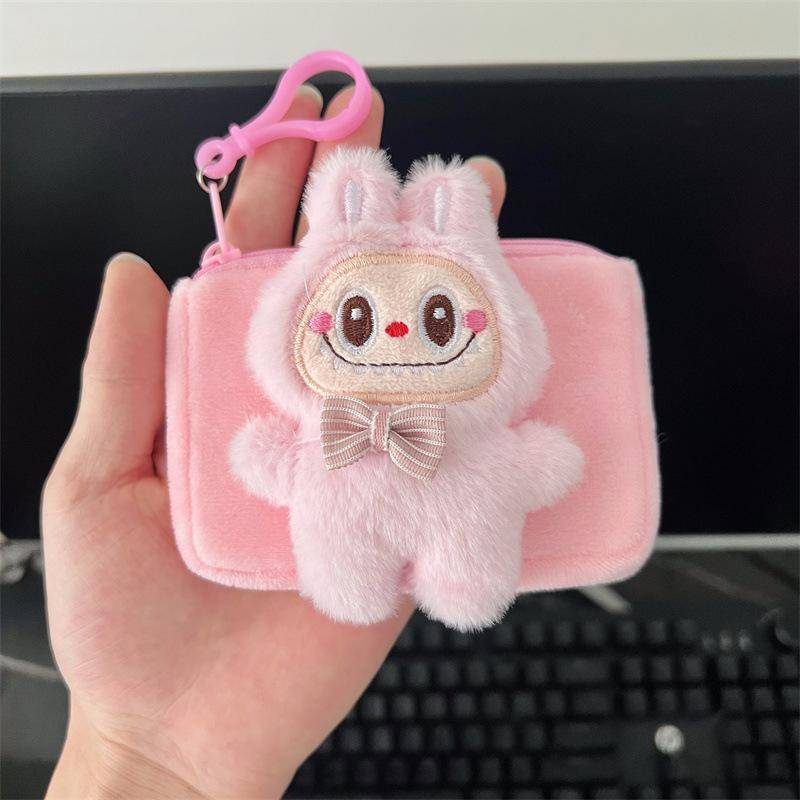 Cartoon Labubu Hase Wechselgeldbörse Kartenetui Niedlich mit Schlüsselanhänger Hängebeutel Mini Kleine Tasche Tragbar Handgepäck von Joom DACH