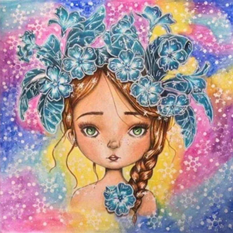 Cartoon Mädchen 5D DIY Diamant Malerei Cartoon Prinzessin Symbol 3D Diamant Kreuzstich 30X30CM von Joom DACH
