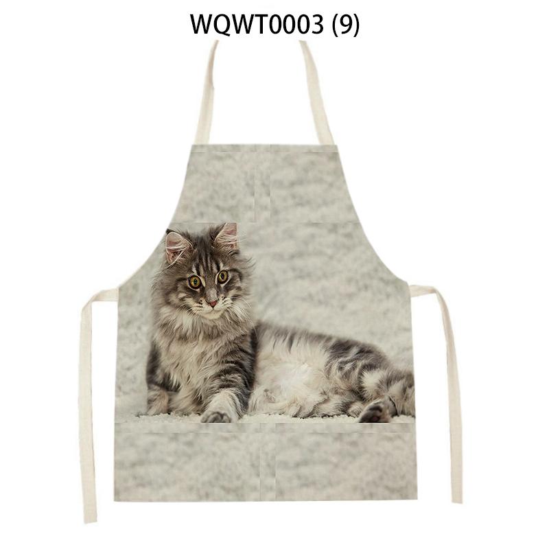 Cartoon Nette Katze Gedruckt Ärmellose Schürze Schwarz Küche Schürze Frauen Kochen Schürze Hause Backen Antifouling Antifouling Lätzchen 68x55cm von Joom DACH