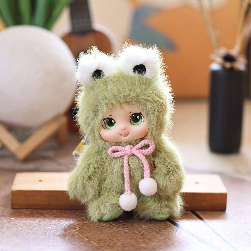 Cartoon Niedlich Vinyl Tier Plüschpuppe Stofftiere Schlüsselanhänger Lanyard Rucksack Anhänger Tasche Hängen Paar Ornamente Stoffpuppe Kinder Geschenke grün von Joom DACH