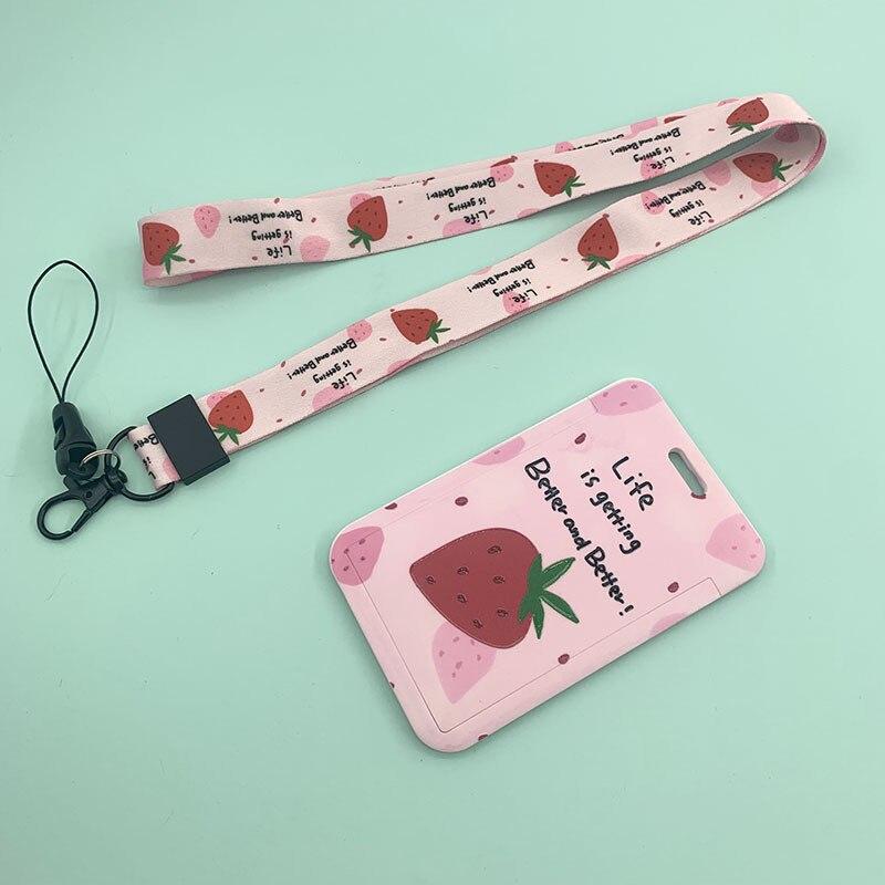 Cartoon Obst Kartenhalter Business Abzeichen Kartenetui ABS Mitarbeiter Fall Abdeckung Student Lanyard ID Namenskartenhalter von Joom DACH