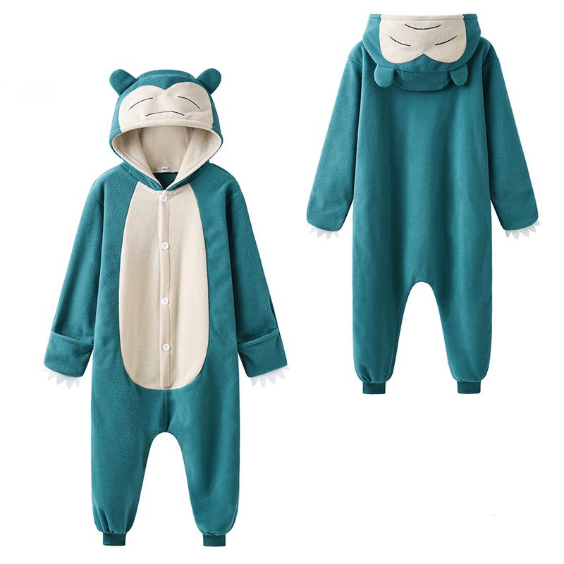 Cartoon Onesie für Kinder Gengar einteiliger Pyjama Kinder Kigurumi Halloween Cosplay Kostüm Party Geschenk 140 grün von Joom DACH