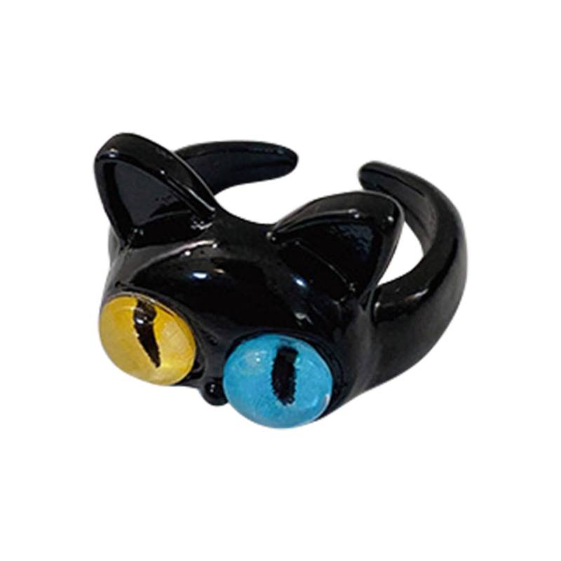 Cartoon-Ring, niedliches, bezauberndes Muster, Fingerring, Legierung, Fingerdekoration für Jungen und Mädchen, Typ F von Joom DACH