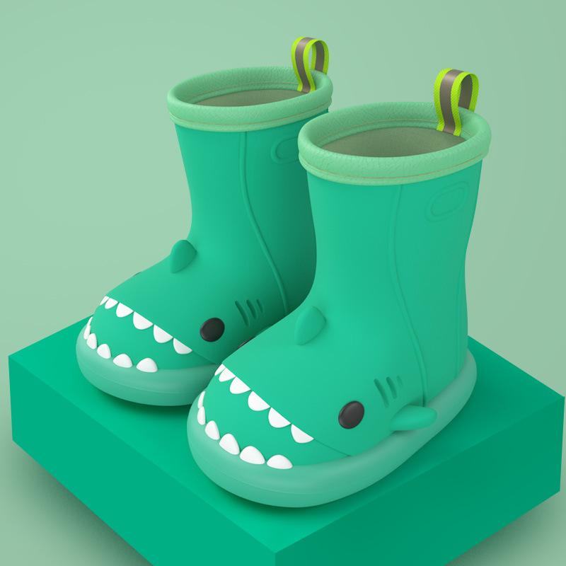 Cartoon Shark Kinder Regen Stiefel Mädchen Baby Rutschfeste Regen Stiefel Kinder Niedliche Wasserschuhe Wasserdichte Kinder Gummischuhe 23 von Joom DACH