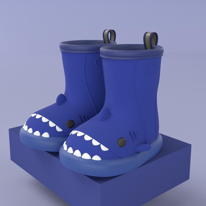 Cartoon Shark Kinder Regen Stiefel Mädchen Baby Rutschfeste Regen Stiefel Kinder Niedliche Wasserschuhe Wasserdichte Kinder Gummischuhe 31 von Joom DACH