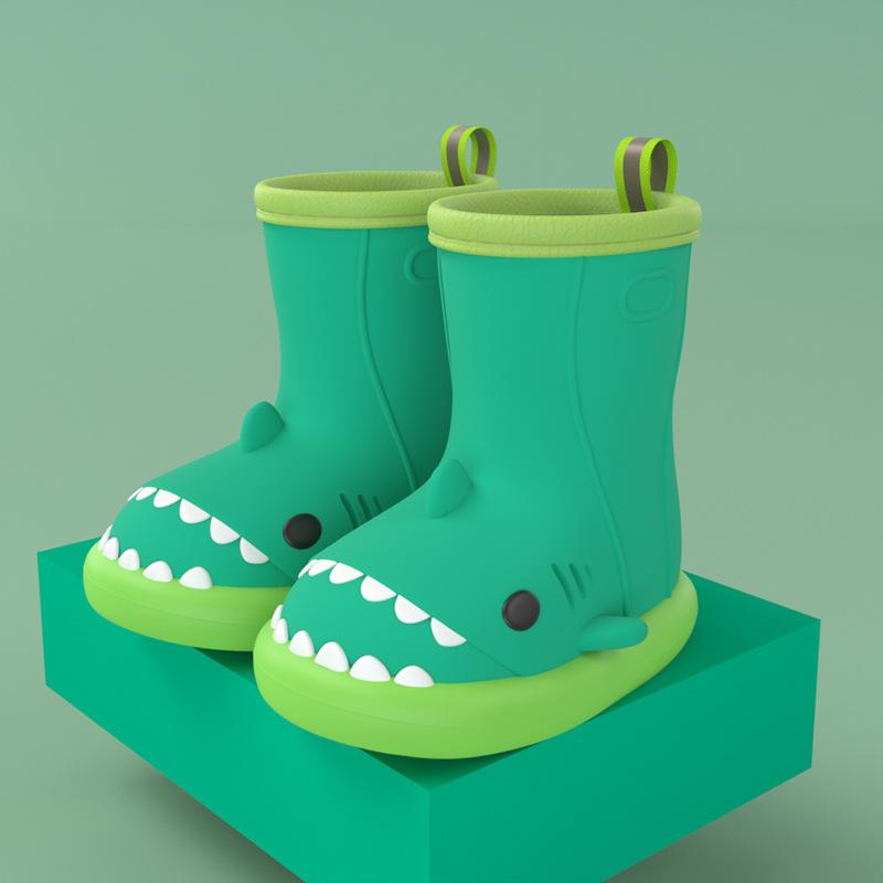 Cartoon Shark Kinder Regen Stiefel Mädchen Baby Rutschfeste Regen Stiefel Kinder Niedliche Wasserschuhe Wasserdichte Kinder Gummischuhe 33 von Joom DACH