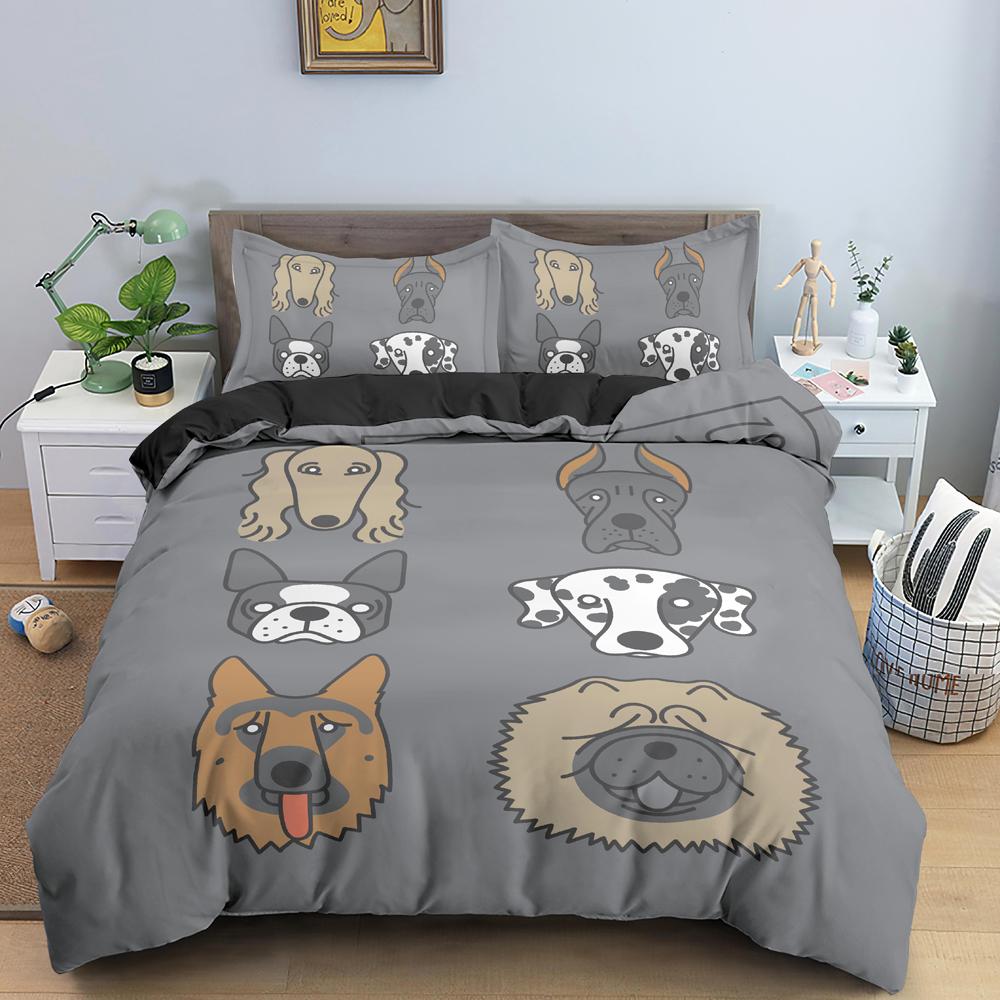 Cartoon Tiere Königin König Bettbezug Löwe Giraffe Krokodil Bettwäsche Set Für Kinder Jungen Wildtiere 2/3tlg. Polyester Bettdeckenbezug EU single(135x200cm) von Joom DACH