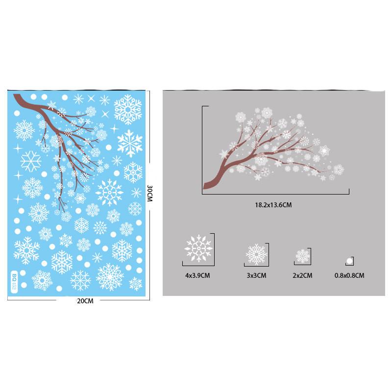 Cartoon Weihnachtsspiegel Aufkleber Weihnachtsmann Elch Schneeflocke Glas Wandaufkleber Fensterdeko Frohe Weihnachten Deko Statischer Aufkleber von Joom DACH