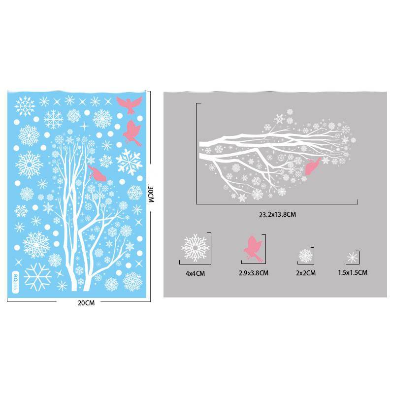 Cartoon Weihnachtsspiegel Aufkleber Weihnachtsmann Elch Schneeflocke Glas Wandaufkleber Fensterdeko Frohe Weihnachten Deko Statischer Aufkleber von Joom DACH