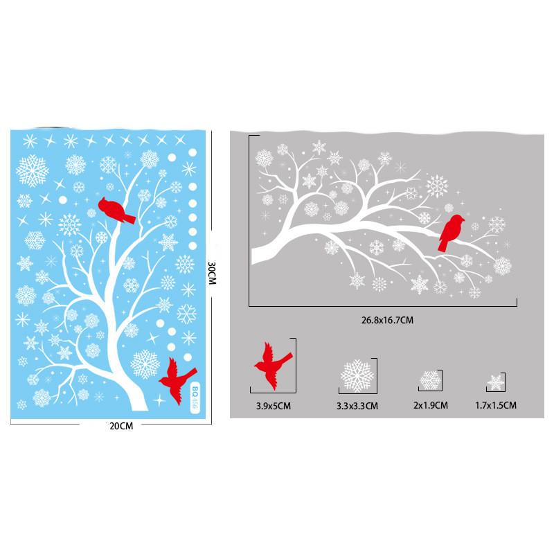 Cartoon Weihnachtsspiegel Aufkleber Weihnachtsmann Elch Schneeflocke Glas Wandaufkleber Fensterdeko Frohe Weihnachten Deko Statischer Aufkleber von Joom DACH