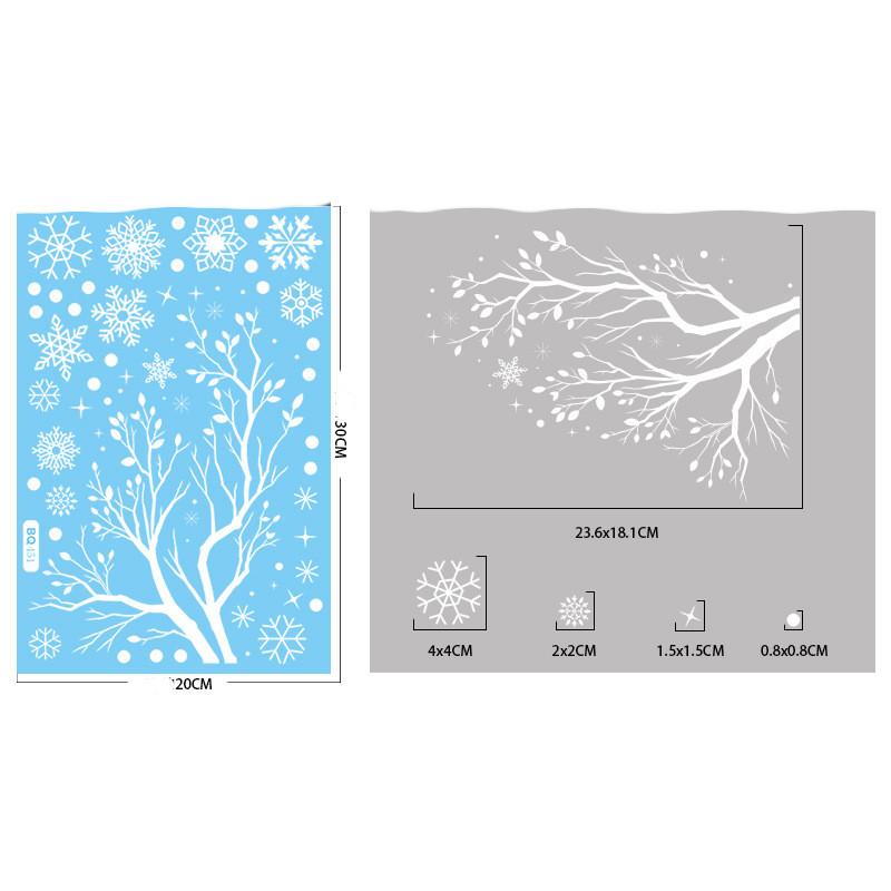 Cartoon Weihnachtsspiegel Aufkleber Weihnachtsmann Elch Schneeflocke Glas Wandaufkleber Fensterdeko Frohe Weihnachten Deko Statischer Aufkleber von Joom DACH