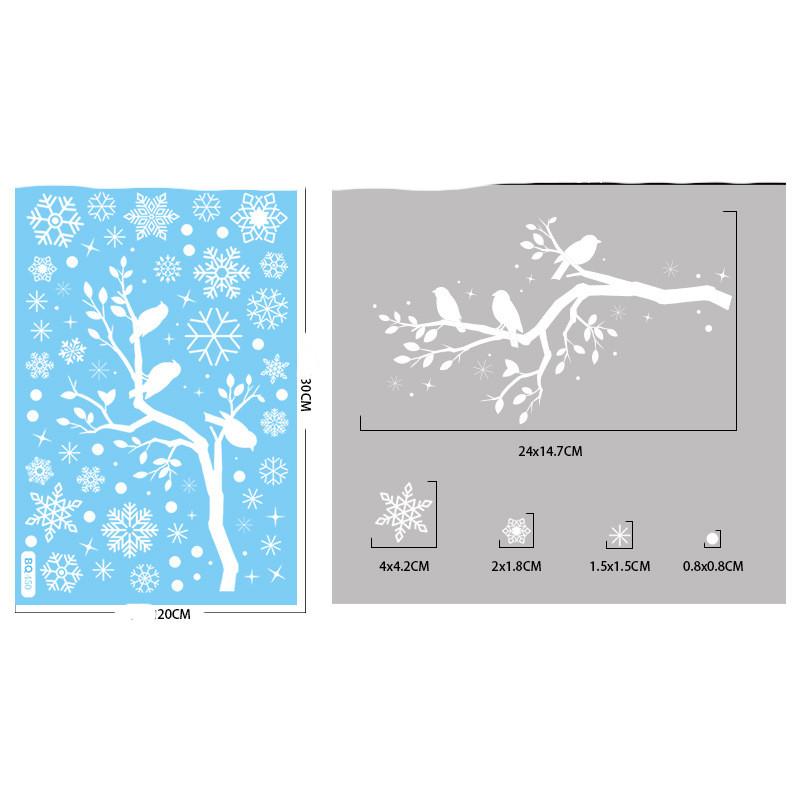 Cartoon Weihnachtsspiegel Aufkleber Weihnachtsmann Elch Schneeflocke Glas Wandaufkleber Fensterdeko Frohe Weihnachten Deko Statischer Aufkleber von Joom DACH