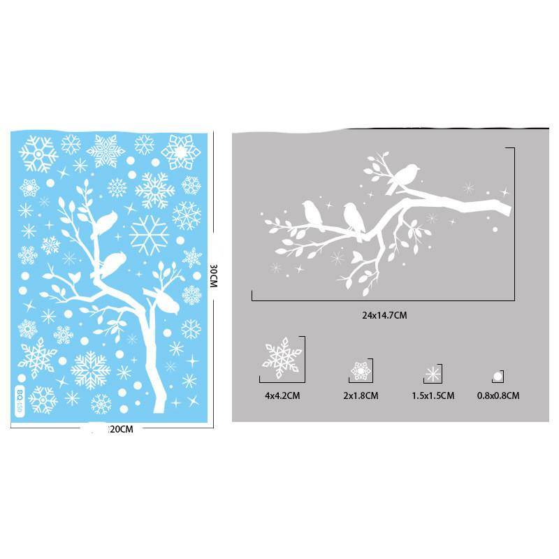 Cartoon Weihnachtsspiegel Aufkleber Weihnachtsmann Elch Schneeflocke Glas Wandaufkleber Fensterdeko Frohe Weihnachten Deko Statischer Aufkleber von Joom DACH