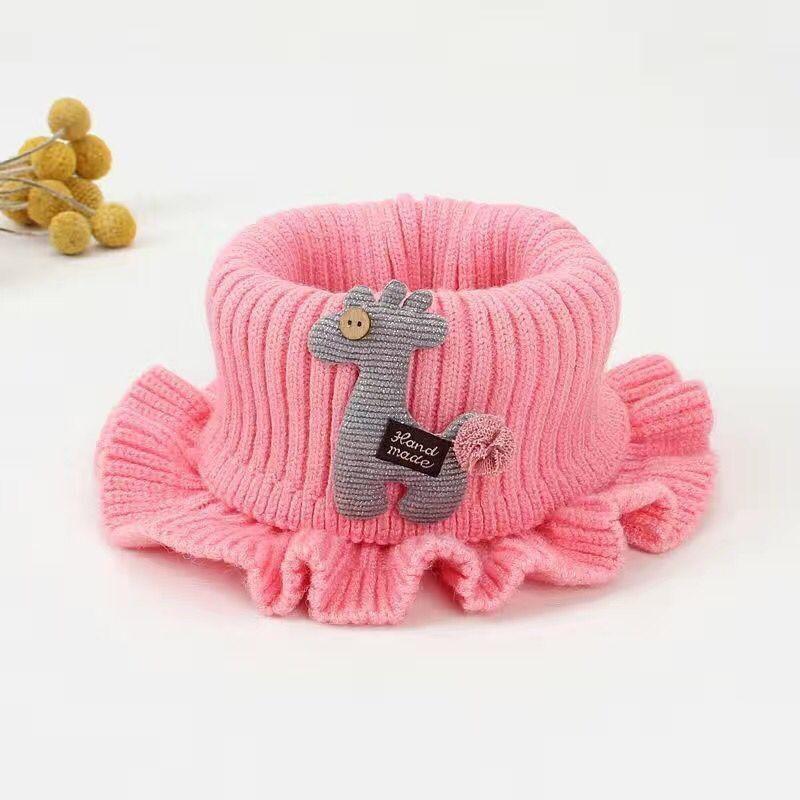 Cartoon Winter Schal Baby Kleinkind Jungen Kinder Mädchen Winter Warme Gestrickte Schals Rüschen Hals Kragen Zubehör Baby One Size rosa von Joom DACH
