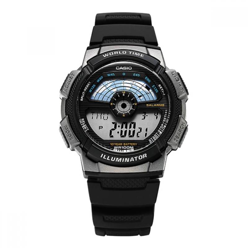 Casio AE 1100W 1AVSDF AE 1100W 1AV Digital Sports Soldier World Time Herren-Urethanuhr AE-1100W-1AVSDF von Joom DACH