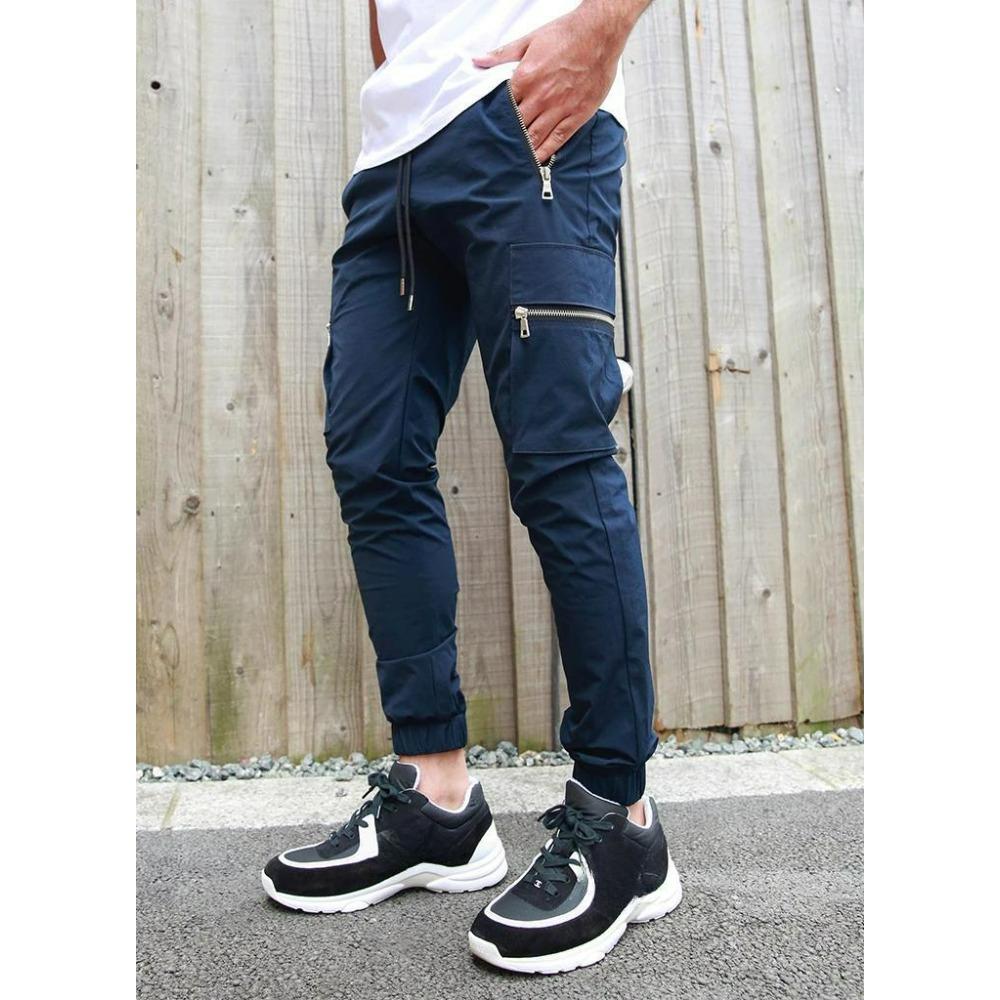 Casual Cargo Pants Herren Hip Hop Streetwear Jogger Pant Mode Hose Multi-Pocket Casual Joggers Jogginghose Herren Hose M von Joom DACH