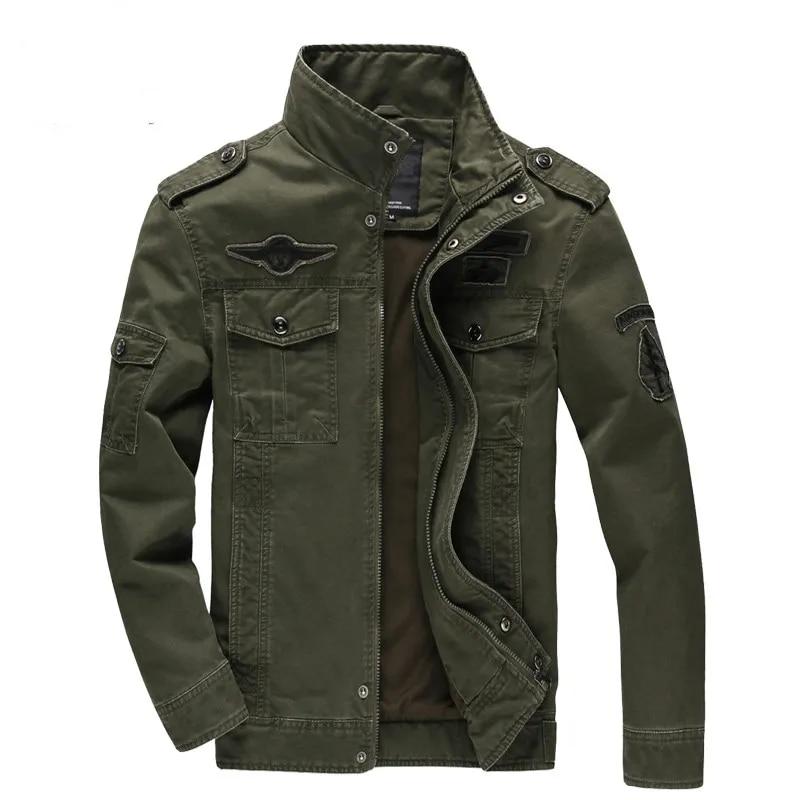 Casual Jacke Männer Plus Größe Frühling & Herbst Fracht Herren Jacken Mantel XXXXL armee grüne von Joom DACH