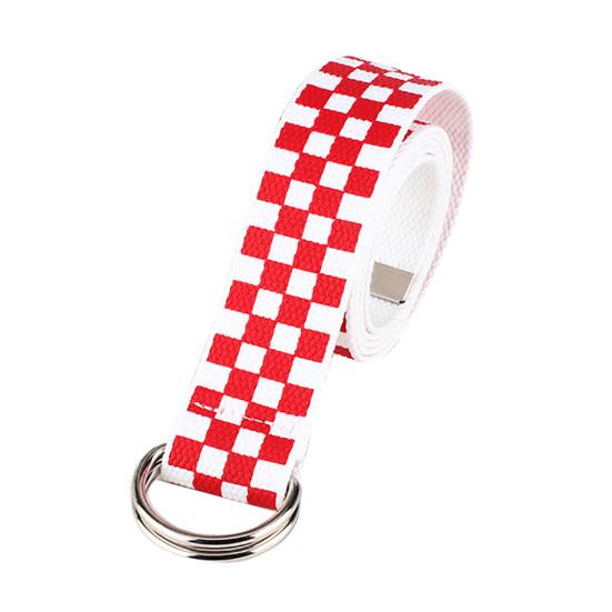 Casual Männer Frauen Schachbrett Leinwand D Ring Gürtel Plaid Taille Strap Bund One Size rot Casual Männer Frauen Schachbrett Leinwand D Ring Gürtel Plaid Taille Strap Bund One Size rot von Joom DACH