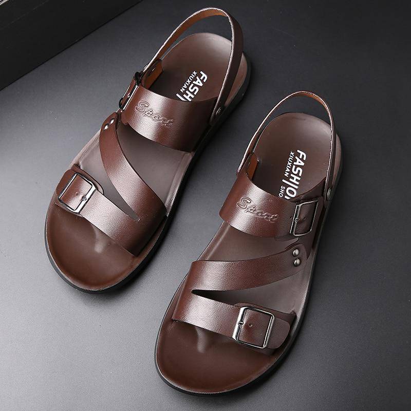 Casual Männer Schuhe Slip-On Echtes Kuh Leder Weiche Rutschfeste Strand Sommer Sandalen Hausschuhe Wohnungen Flip Flop 45 braun Casual Männer Schuhe Slip-On Echtes Kuh Leder Weiche Rutschfeste Strand Sommer Sandalen Hausschuhe Wohnungen Flip Flop 45 braun von Joom DACH