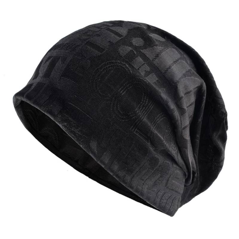 Casual Skullies Beanie Frauen Gestrickte Buchstaben Blumenmuster Hüte Männer Schal Beanie Mehrzweck Outdoor Bonnet Cap Radfahren Turban 56-60CM von Joom DACH