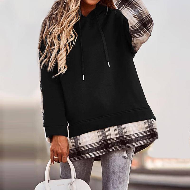 Celmia Herbst Frauen Plaid Langarm Patchwork Beiläufige Lose Hoodies Sweatshirts XL schwarz Celmia Herbst Frauen Plaid Langarm Patchwork Beiläufige Lose Hoodies Sweatshirts XL schwarz von Joom DACH