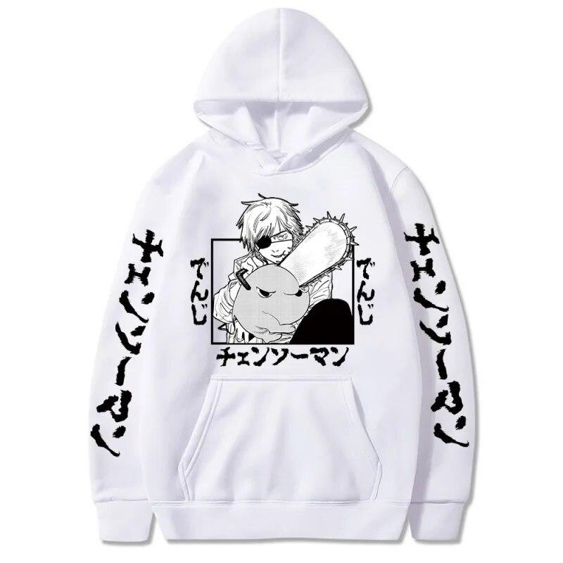 Chainsaw Man Mit Kapuze Sweatshirts Anime Hoodie Fleece Streetwear Sweatshirt Druck Übergroße Kleidung Lose Pullover Frauen Männer L von Joom DACH