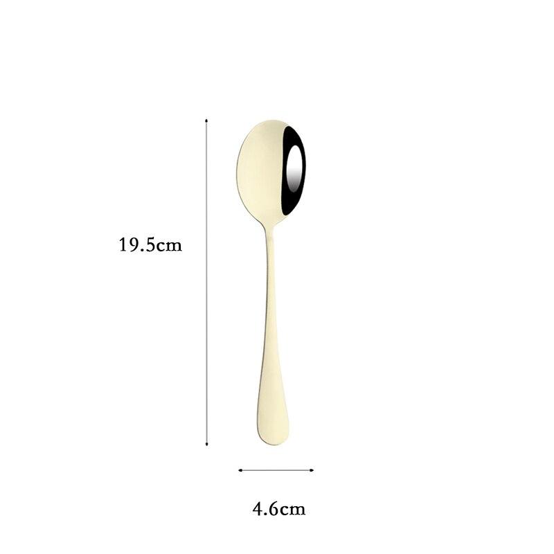 Champagner Gold Buffet Servierset Edelstahl Geschirr Besteck Salat Löffel Gabel Kuchen Schaufel Service Löffel Geschirr Besteck Set 1pc salad spoon von Joom DACH
