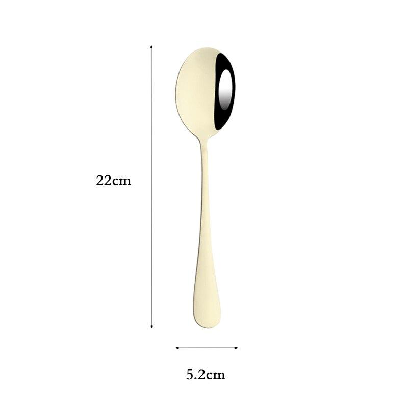 Champagner Gold Buffet Servierset Edelstahl Geschirr Besteck Salat Löffel Gabel Kuchen Schaufel Service Löffel Geschirr Besteck Set 1pc service spoon champagner von Joom DACH
