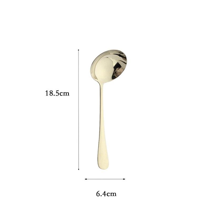 Champagner Gold Buffet Servierset Edelstahl Geschirr Besteck Salat Löffel Gabel Kuchen Schaufel Service Löffel Geschirr Besteck Set 1pc soup spoon champagner von Joom DACH
